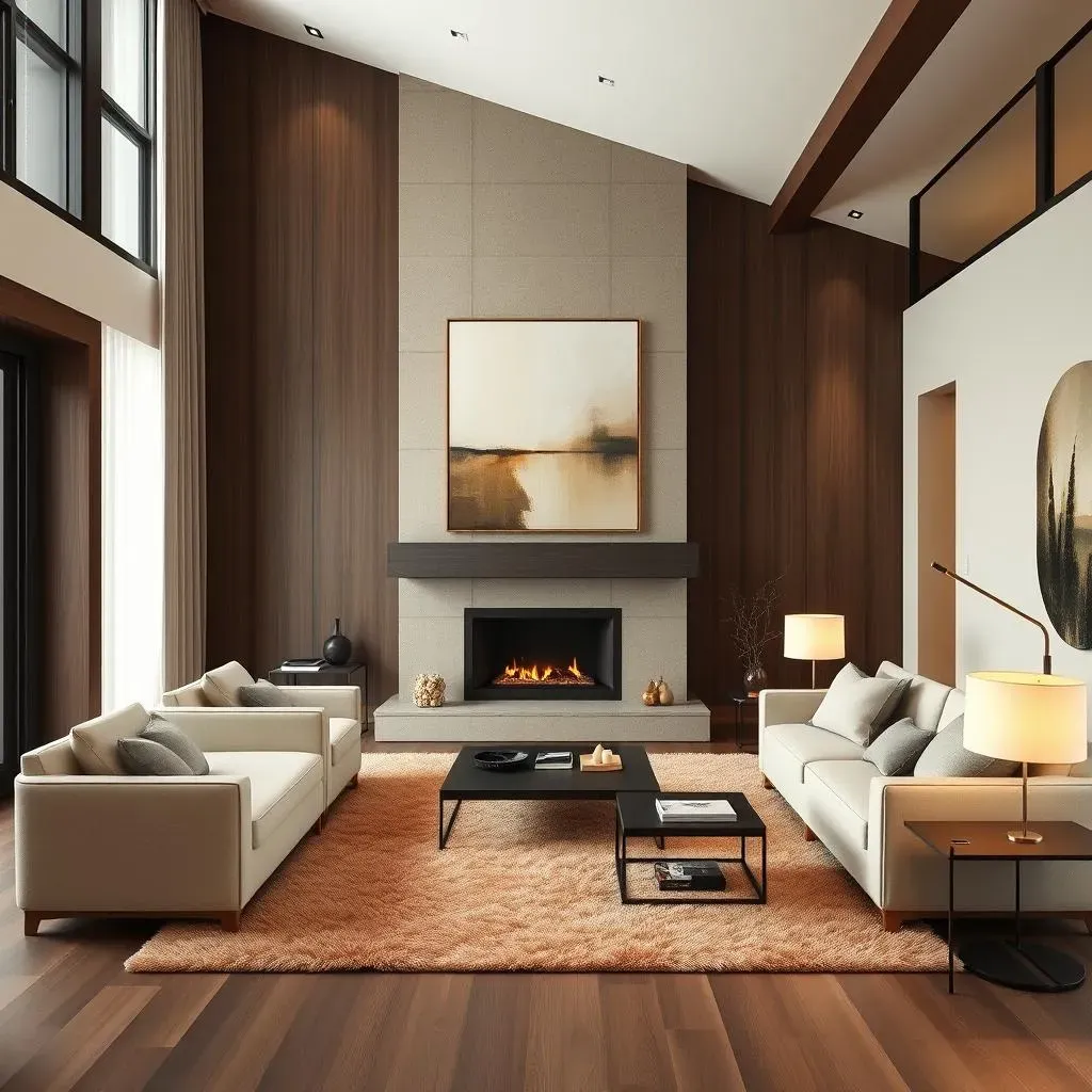 Asymmetrical Layouts: Balancing Design with a Fireplace Accent Wall