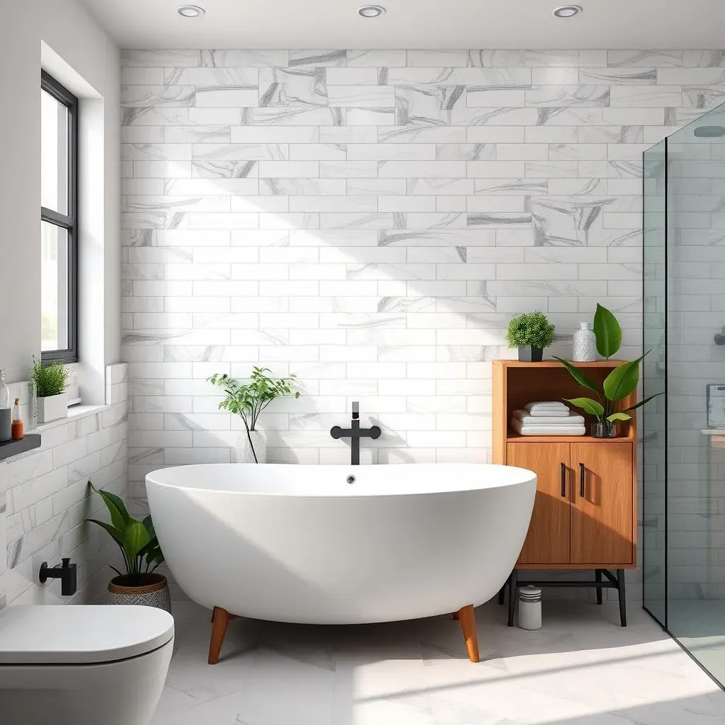 Amazing Bathroom Accent Wall Ideas on a Budget