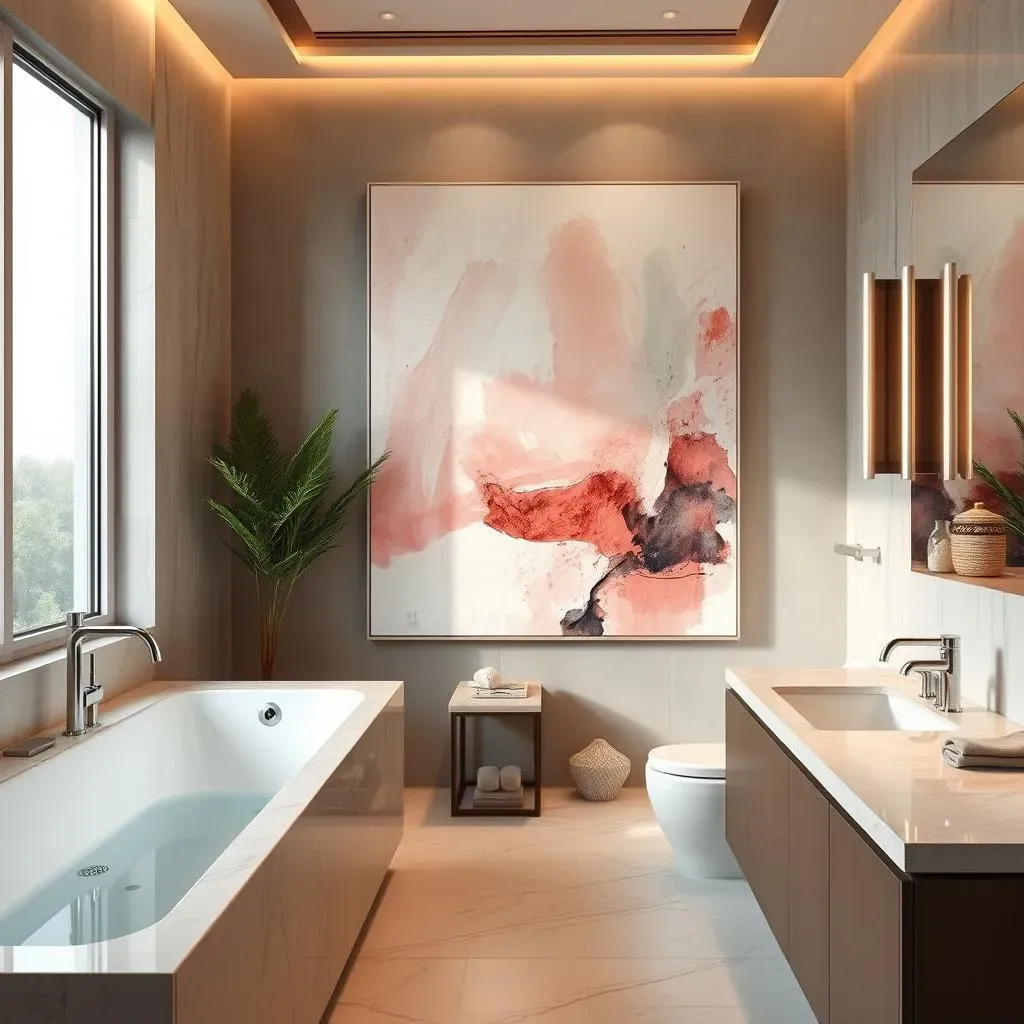 Amazing Bathroom Accent Wall Ideas with Art