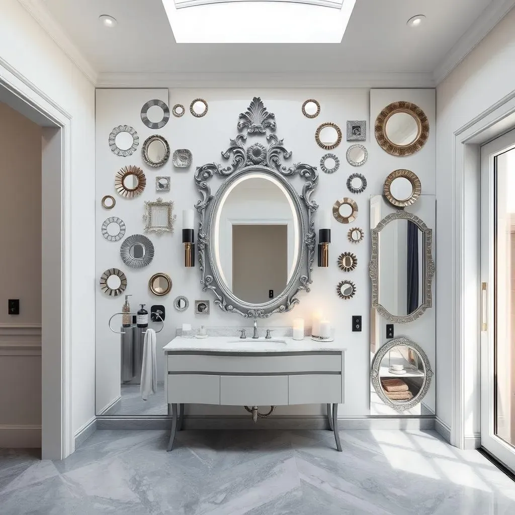 Amazing Bathroom Accent Wall Ideas with Mirrors