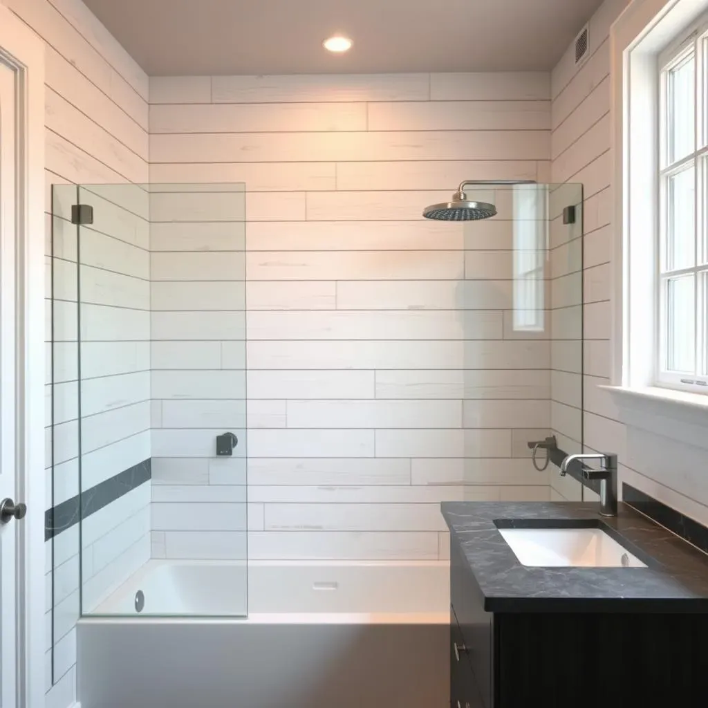 Amazing Bathroom Accent Wall Ideas with Shiplap