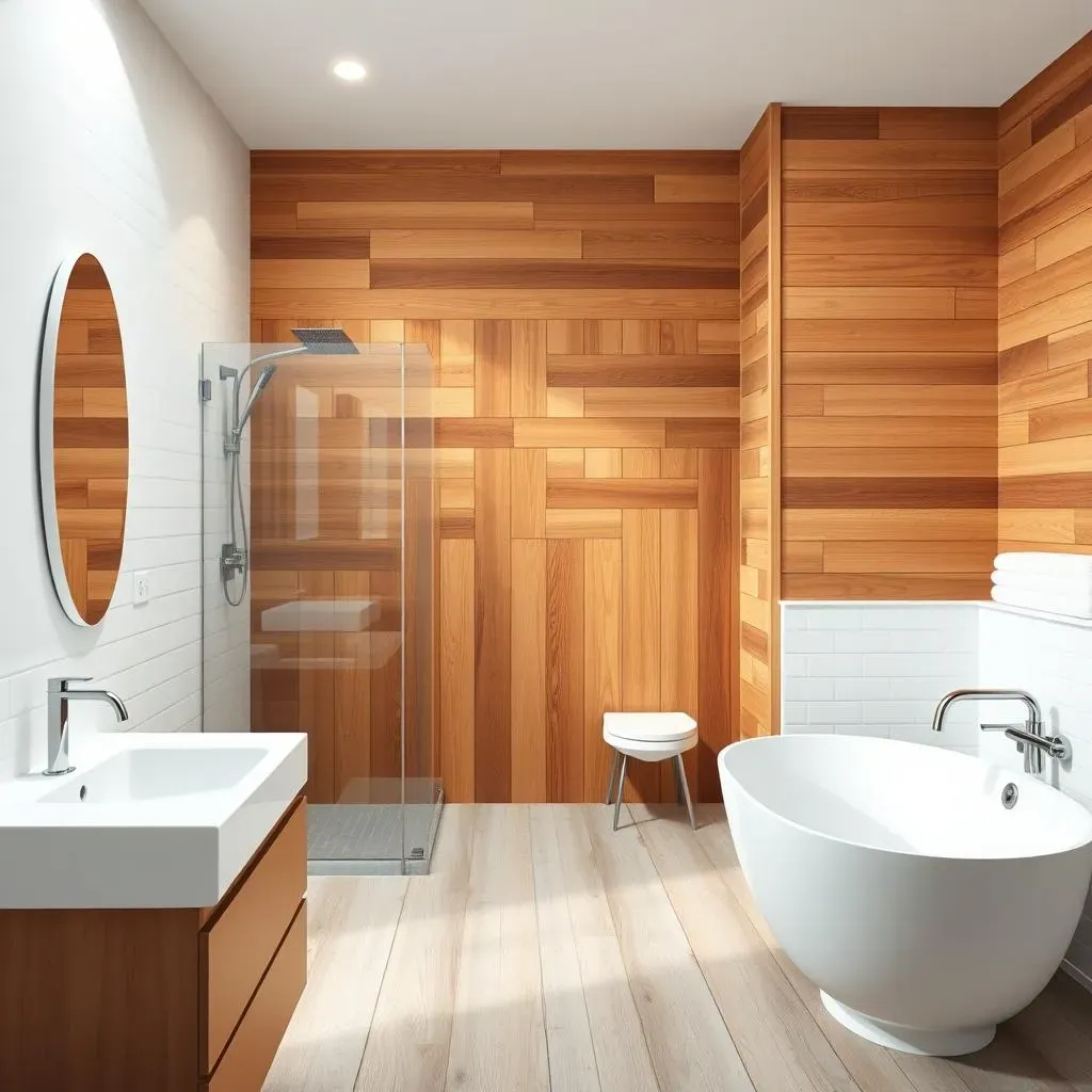 Amazing Bathroom Accent Wall Ideas with Wood