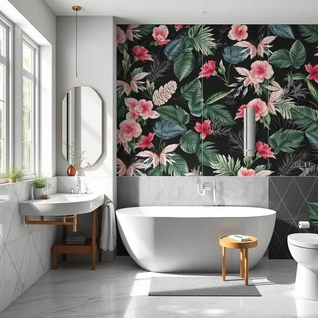 26 Amazing Bathroom Accent Wallpaper Ideas To Inspire You