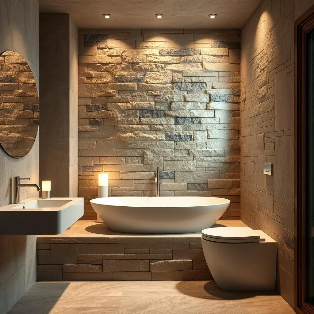 Sensational Bathroom Stone Accent Wall Ideas To Inspire You