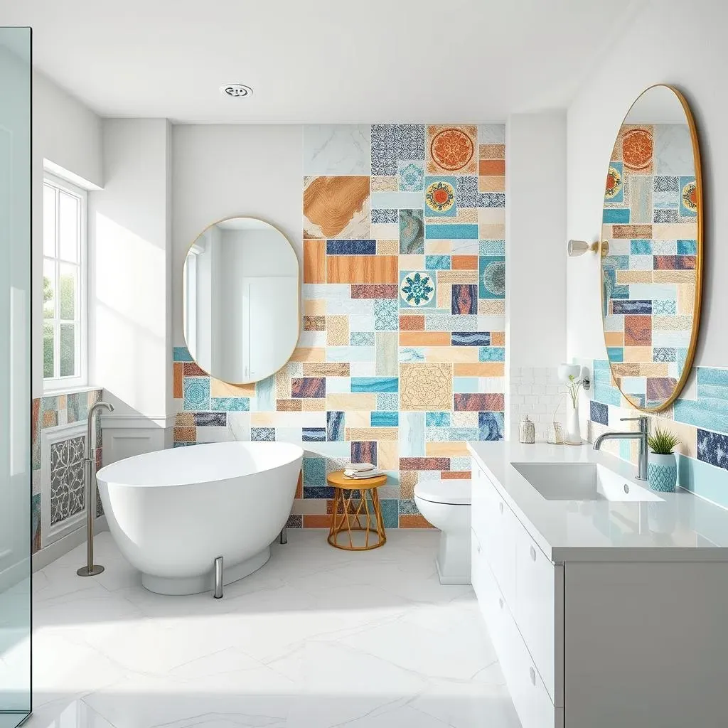 40 Dazzling Bathroom Tile Accent Wall Ideas