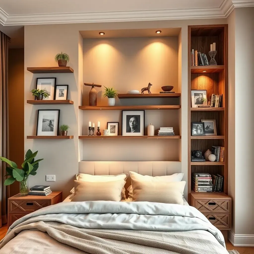 Bedroom Accent Wall Ideas with Shelves: Design Inspiration