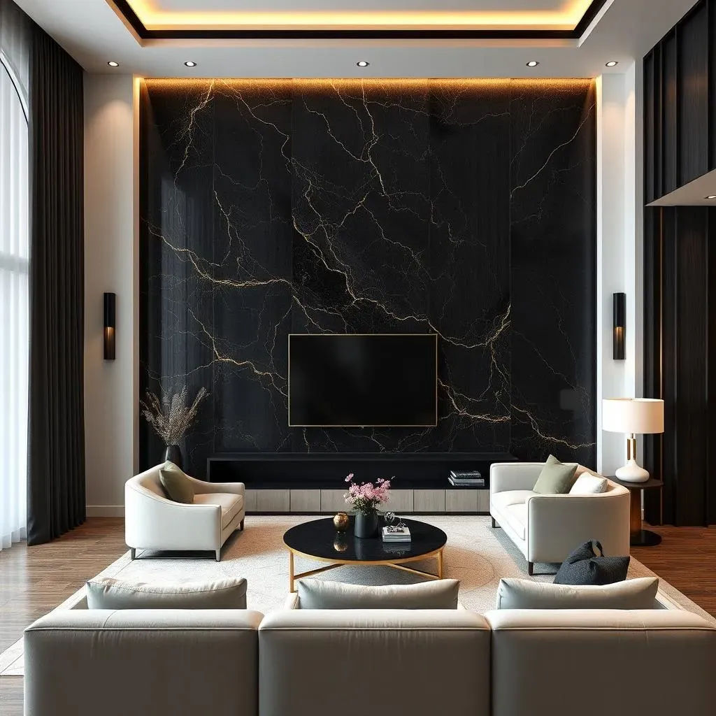 Beyond Paint: Alternative Black and Gold Accent Wall Materials