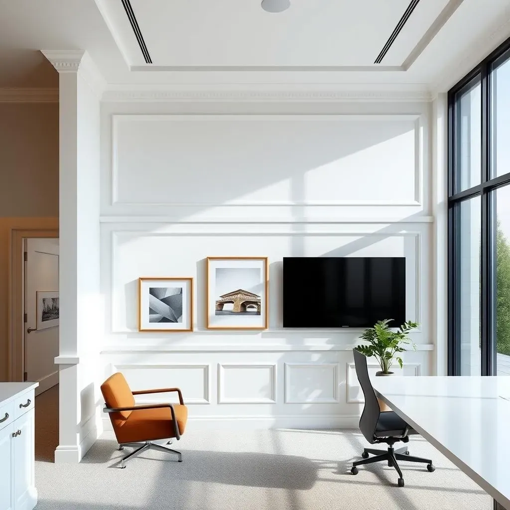 Beyond Paint: Architectural Elements for a Modern Office Accent Wall