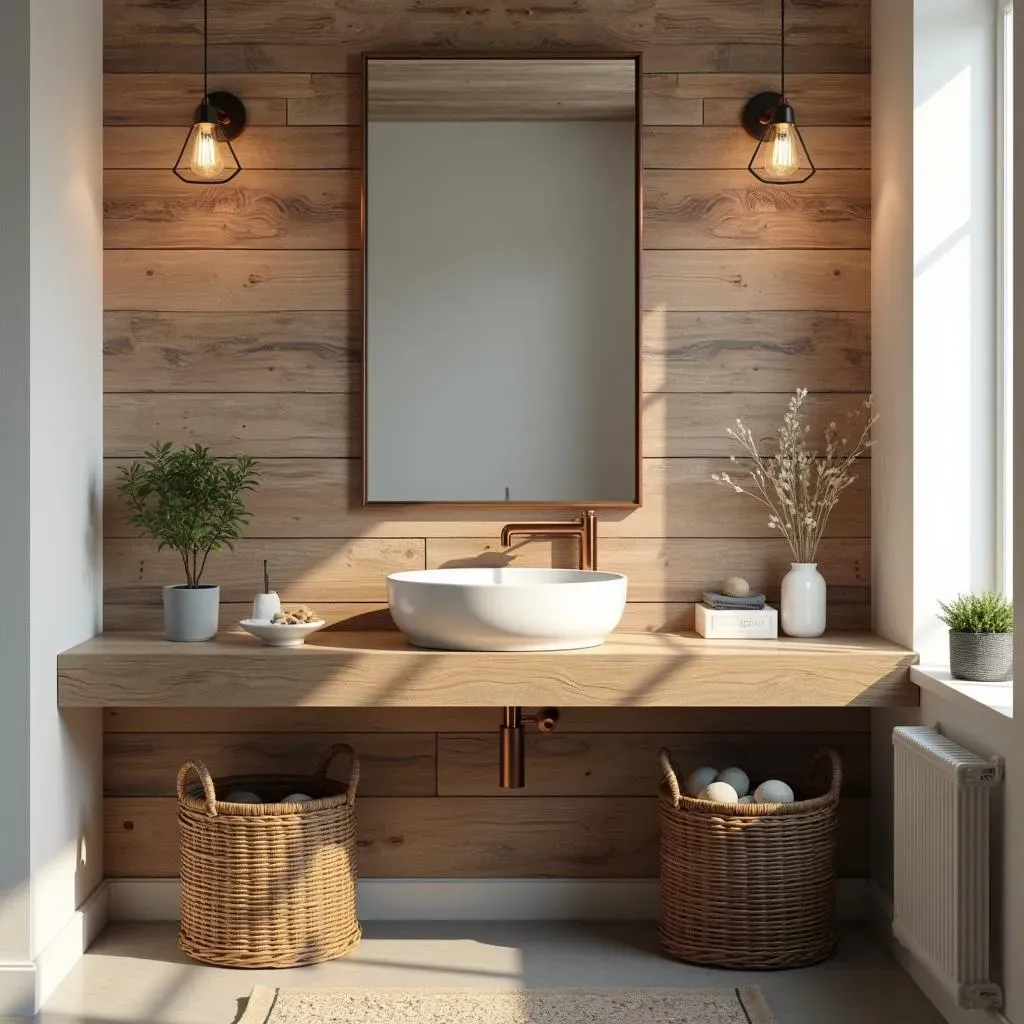 Beyond the Wall: Complementing Your Wood Accent Wall Bathroom Design