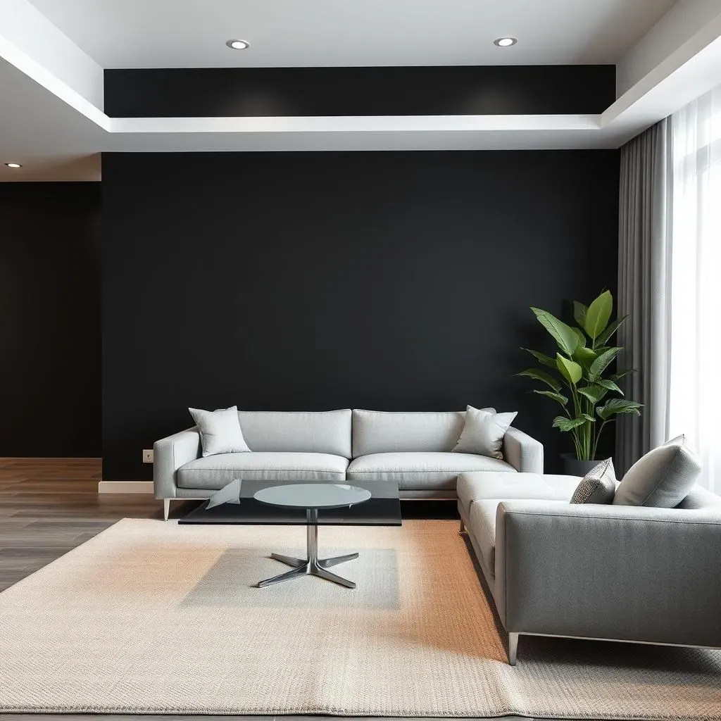 Black Accent Wall Ideas for a Modern Living Room