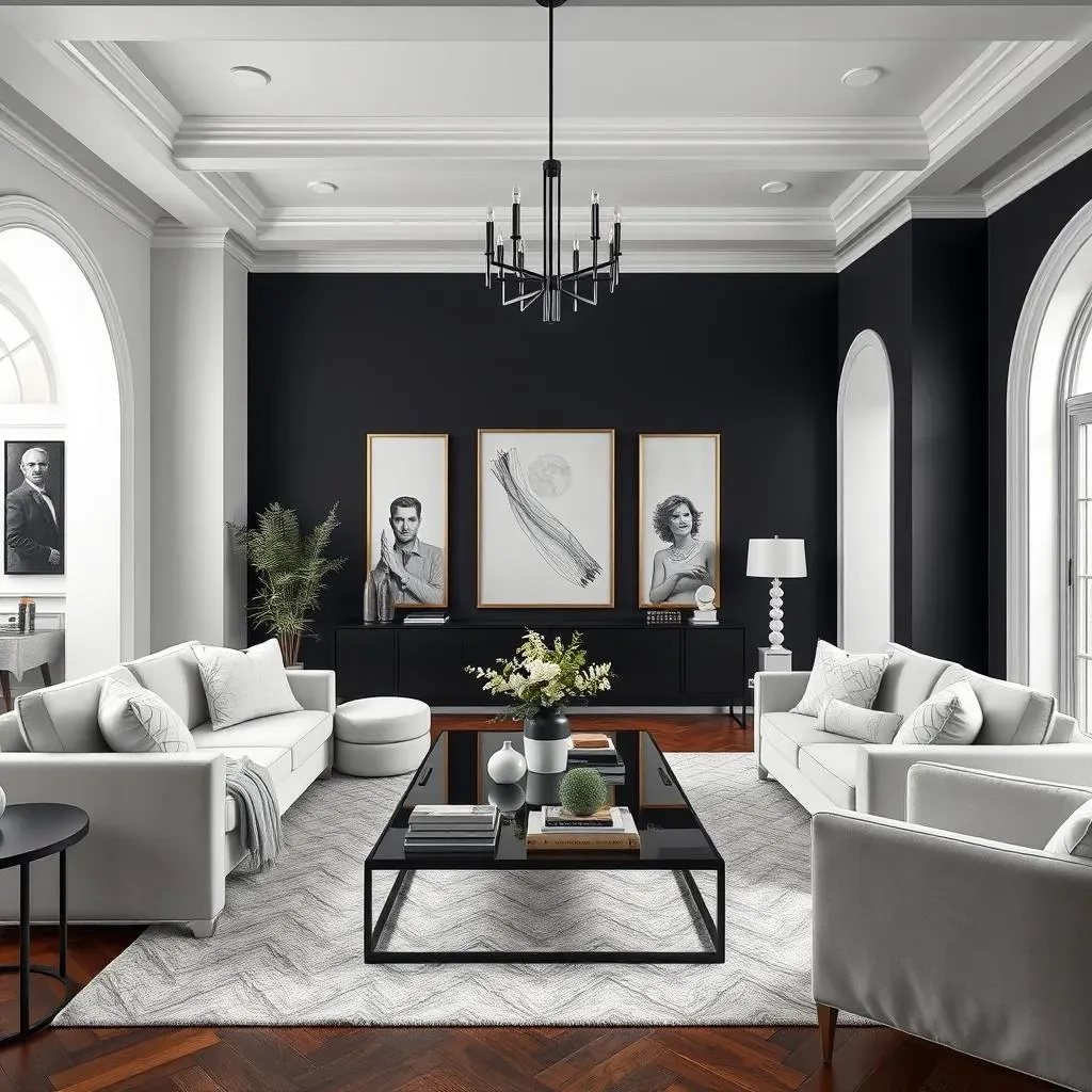 Black Accent Wall Ideas with White Accents:  RoombyRoom Design Guide