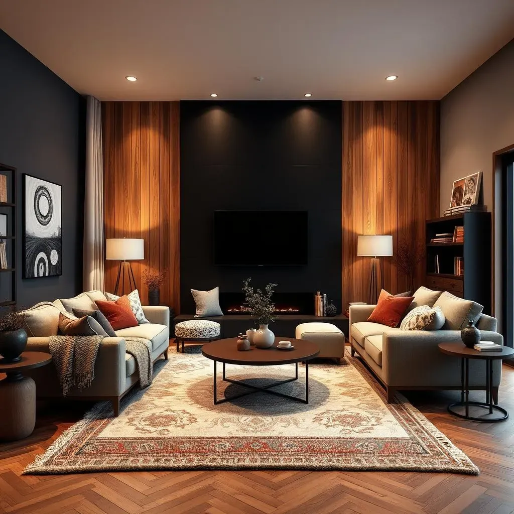 Black Accent Wall Ideas with Wood Accents:  RoomSpecific Design Tips