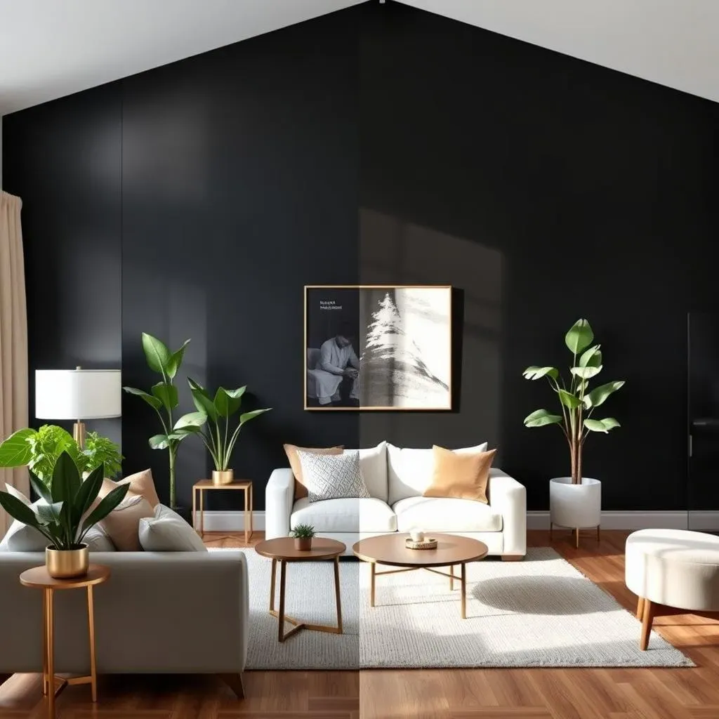 Black Accent Wall Living Room: Design Considerations and Tips