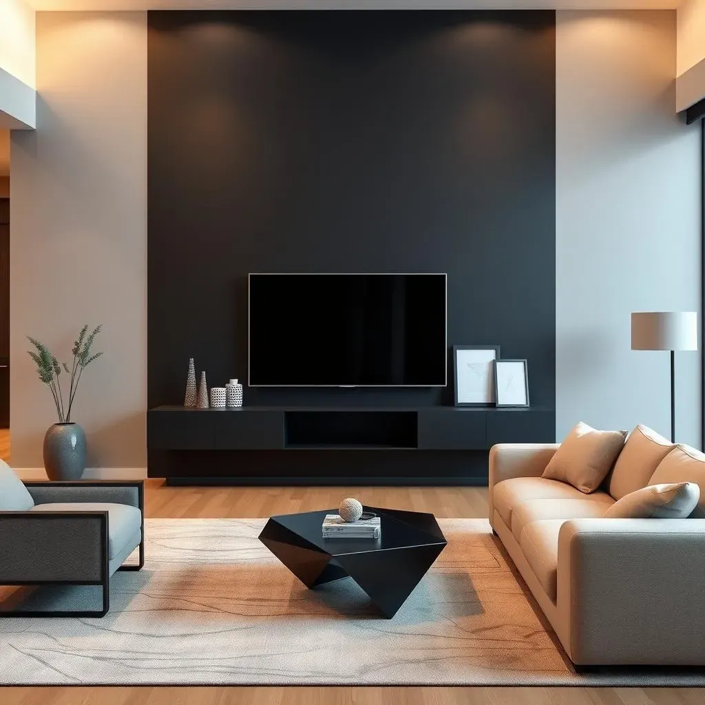 Absolute Black Accent Wall TV Ideas for a Stunning Look