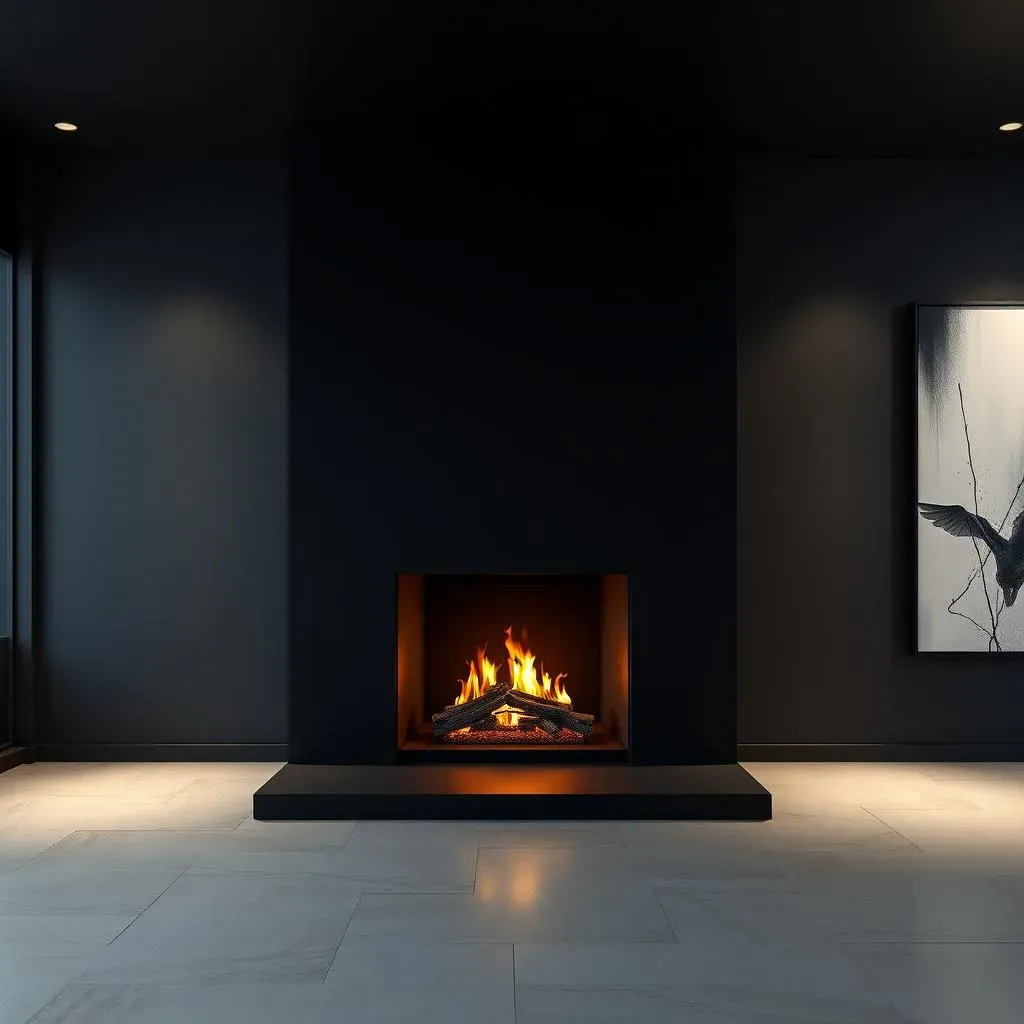 Black Fireplace Wall: A Bold Statement