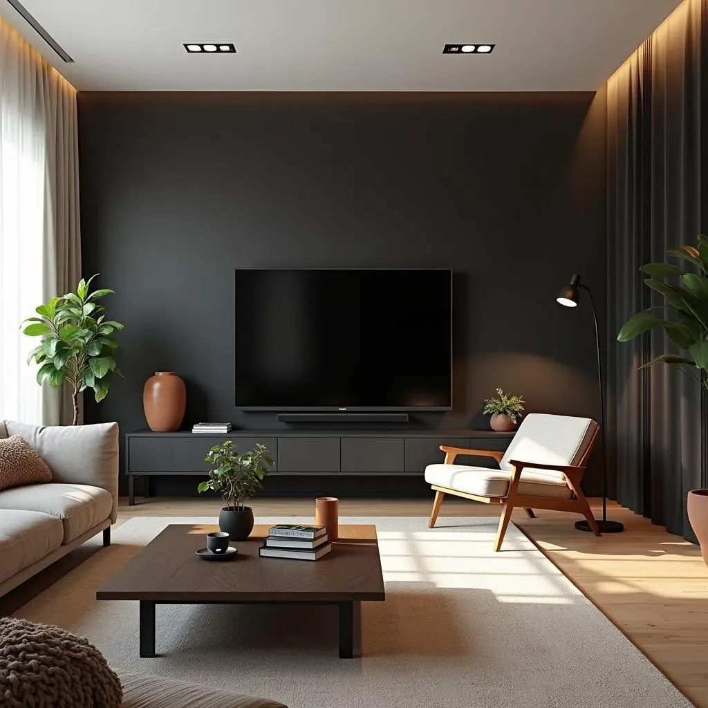 Black TV Accent Wall Ideas for Different Room Styles