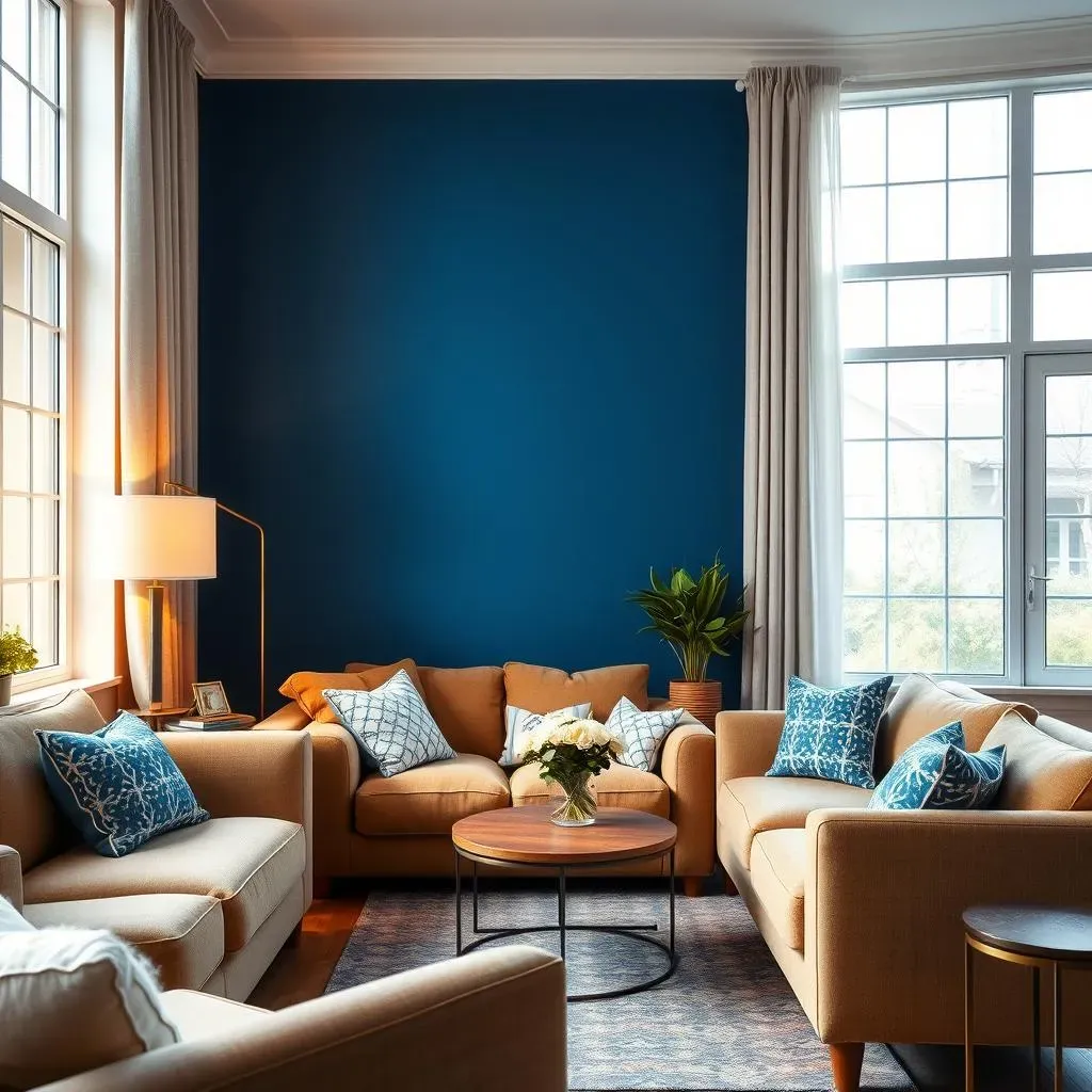 Discover Bold Blue Accent Wall Living Room Ideas