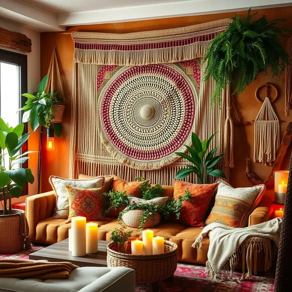 Ultimate Bohemian Living Room Accent Wall Ideas