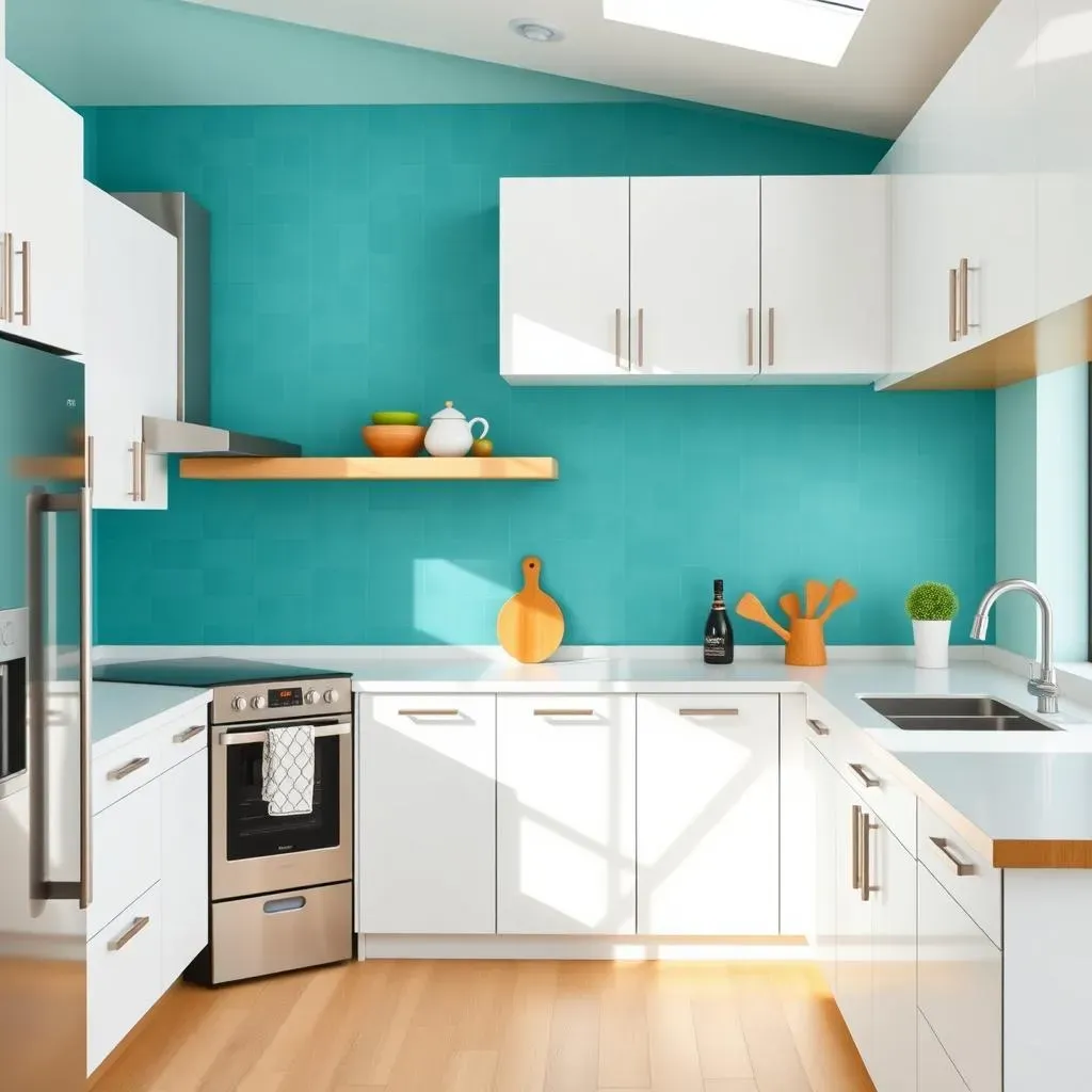 Bold Color and Pattern Kitchen Accent Wall Ideas