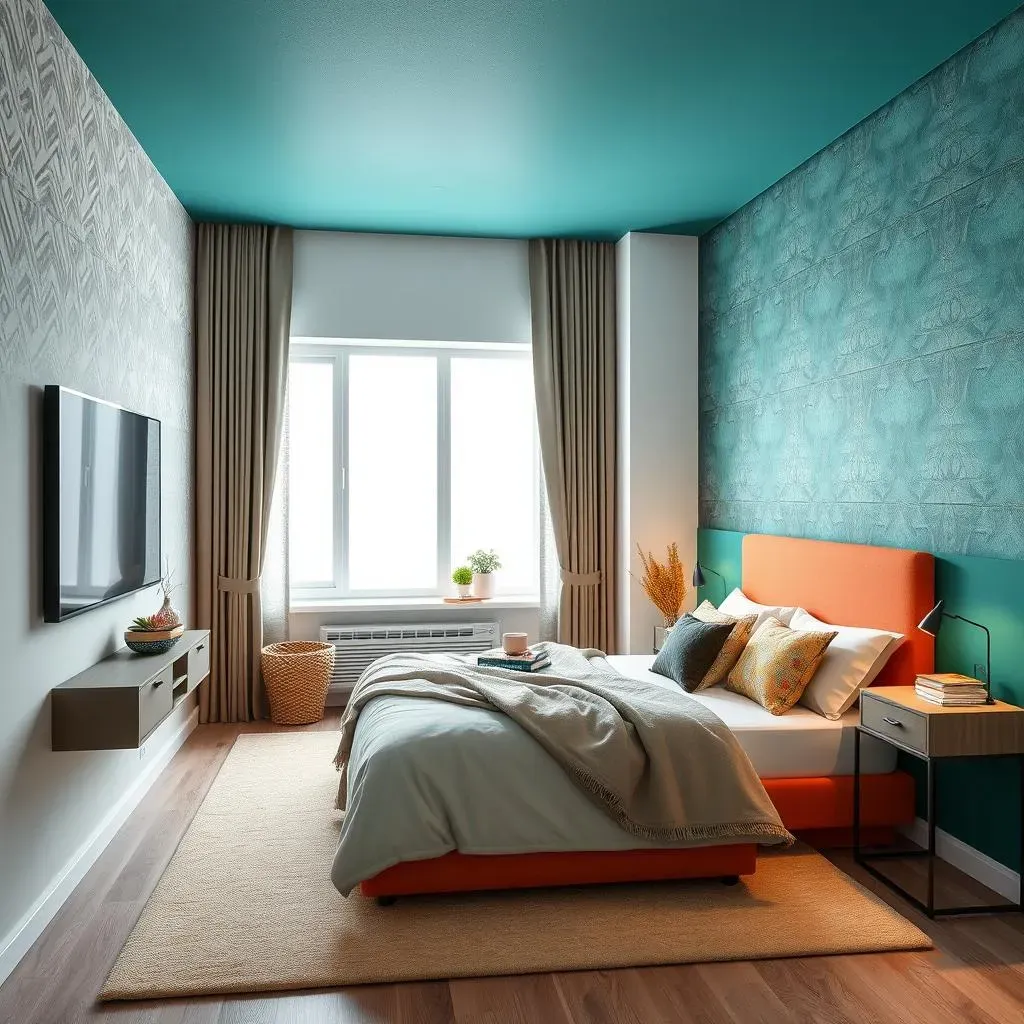 Bold Colors and Patterns for Small Bedroom Accent Walls