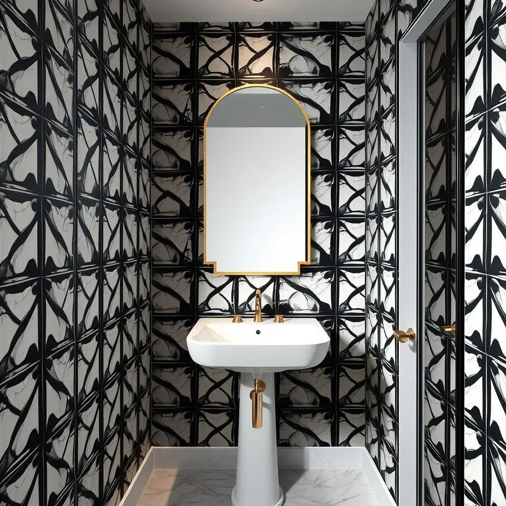Bold Powder Room Accent Wall Ideas: Wallpaper & Tile