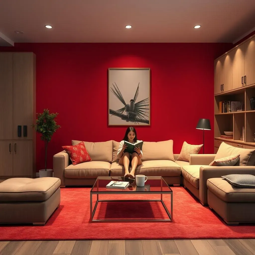 Choosing Furniture for a Red Accent Wall Living Room