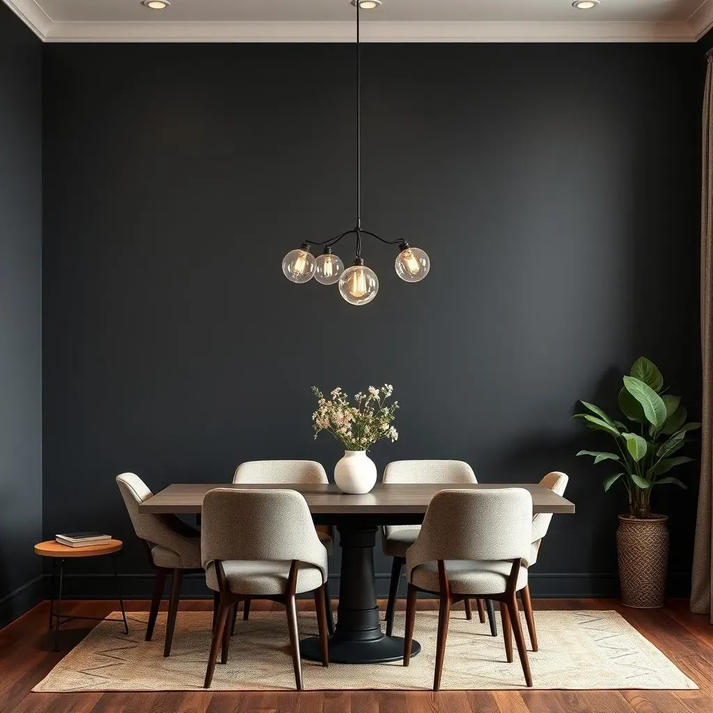 Choosing the Right Black Paint and Design for Your Black Accent Wall Dining Room