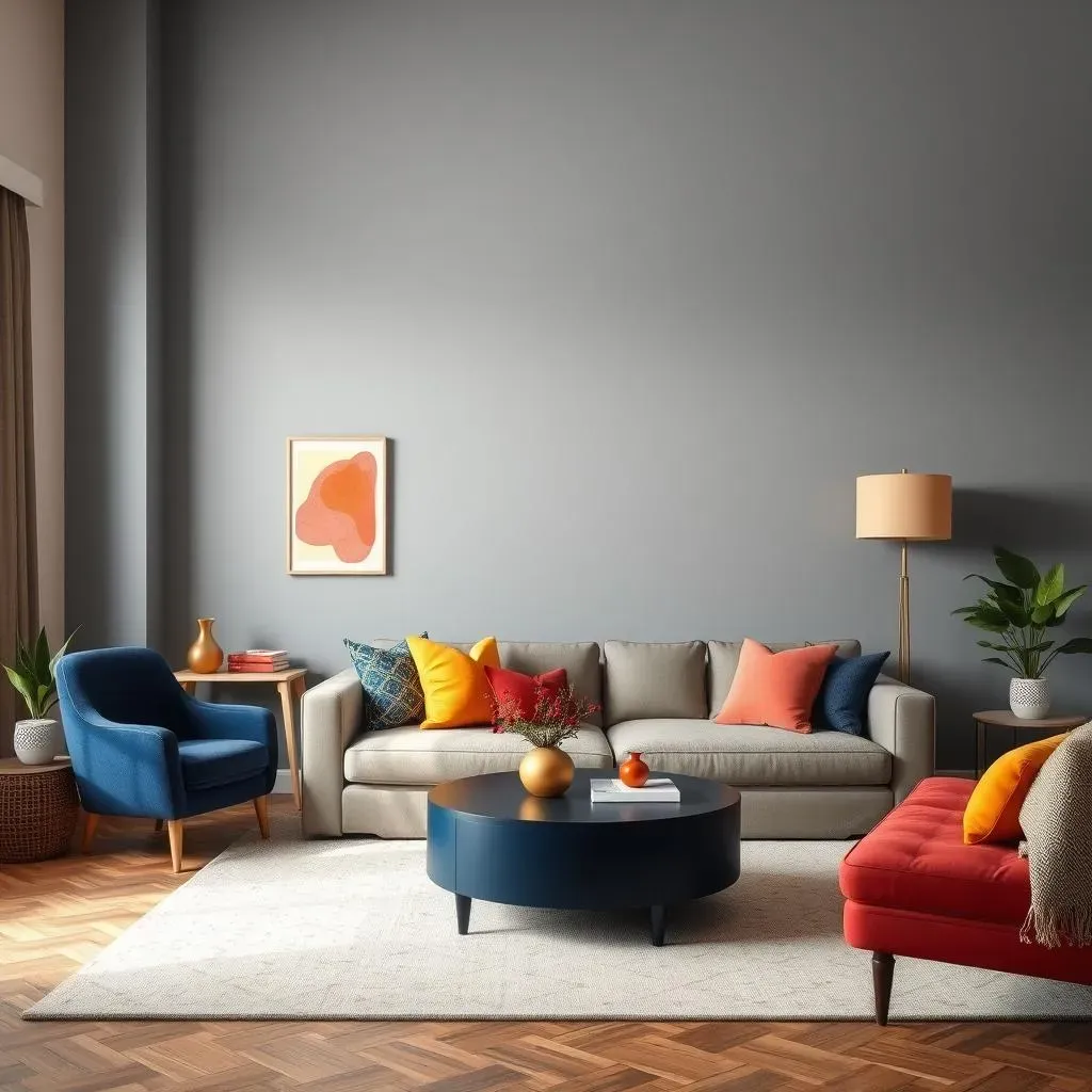 Color Play: Pairing Gray Walls for a Stylish Living Room