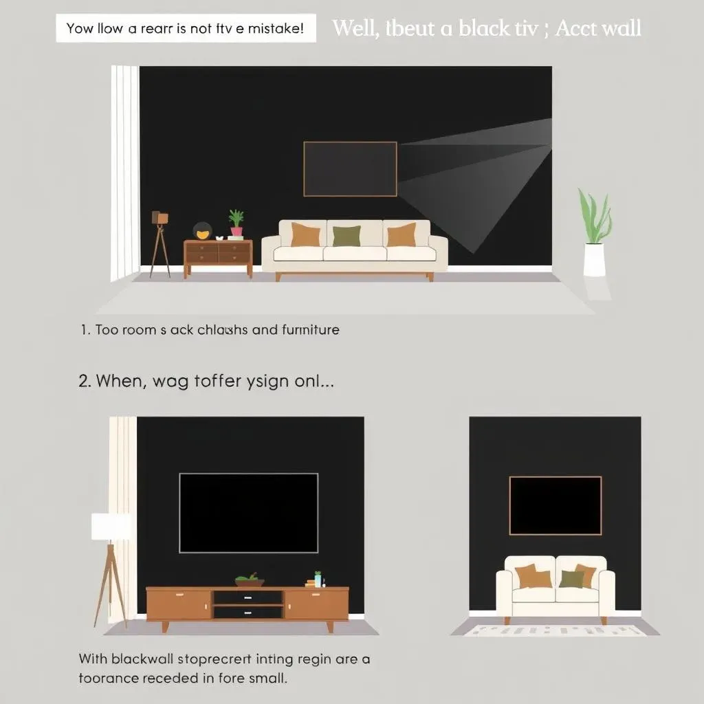 Common Mistakes to Avoid When Creating a Black TV Accent Wall