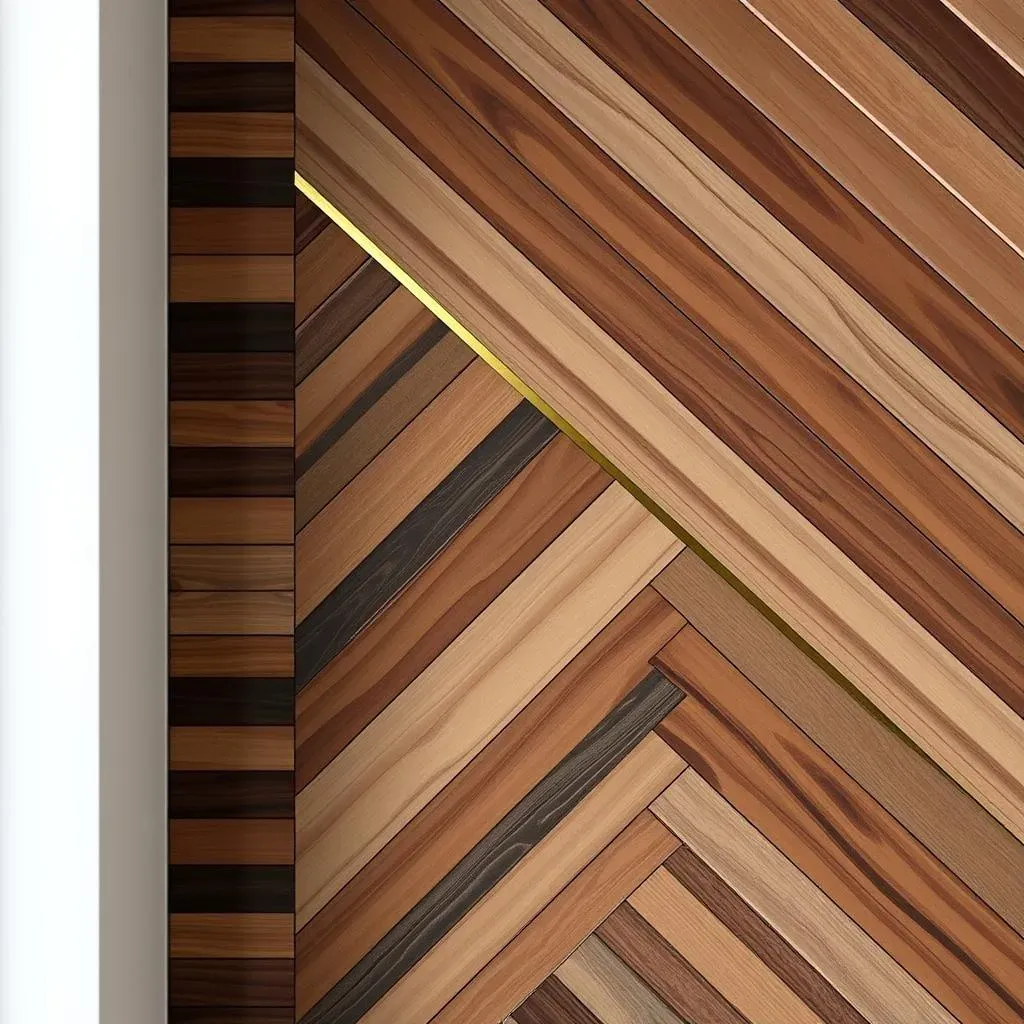 Contemporary Accent Walls with Wood Slats