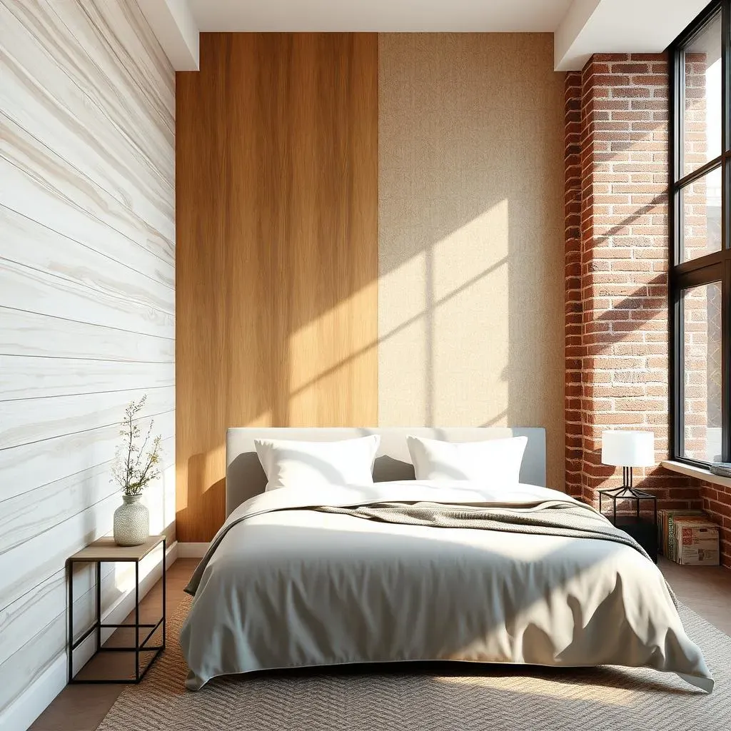 Contemporary Bedroom Accent Wall Ideas Using Texture and Pattern