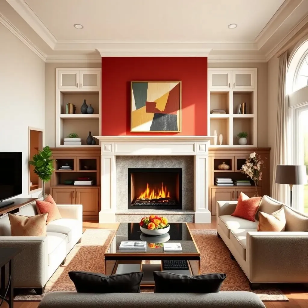 Creating a Focal Point:  Living Room Accent Wall Design Ideas with Paint