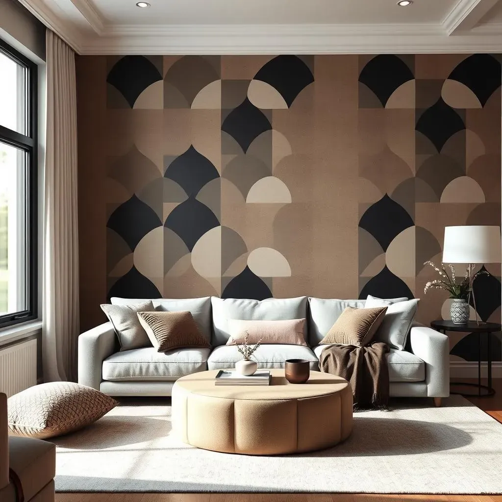 Creating a Focal Point:  Living Room Accent Wall Ideas with Wallpaper