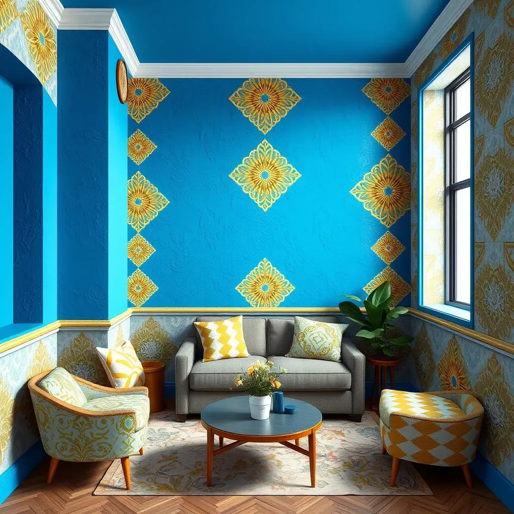 Creative Accent Wall Ideas Using Blue and Complementary Colors