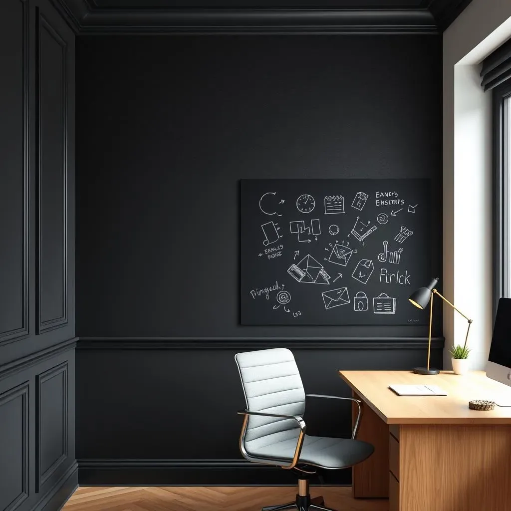 Creative Black Accent Wall Ideas for Home Office Spaces