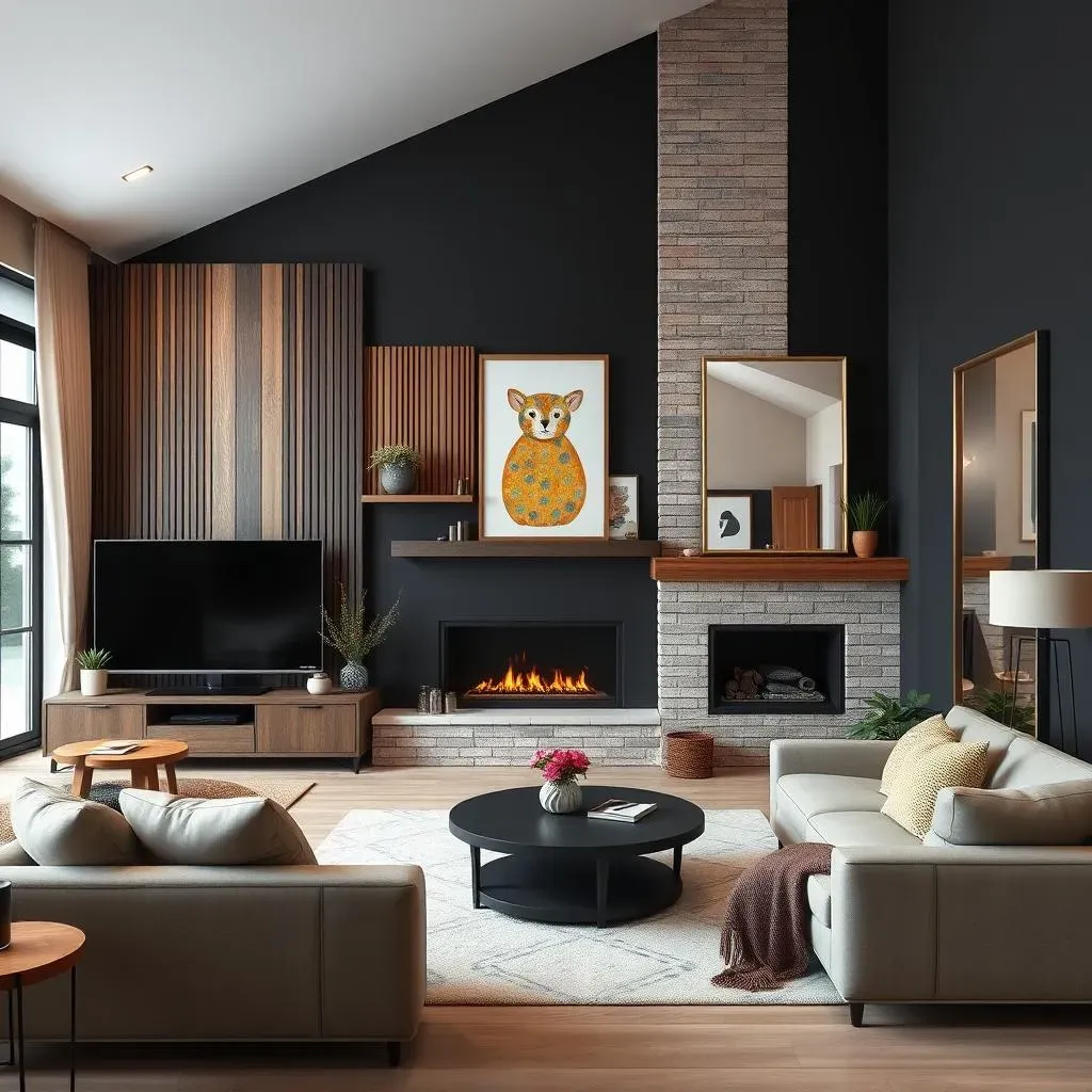 Creative Black Accent Wall Ideas for Living Rooms