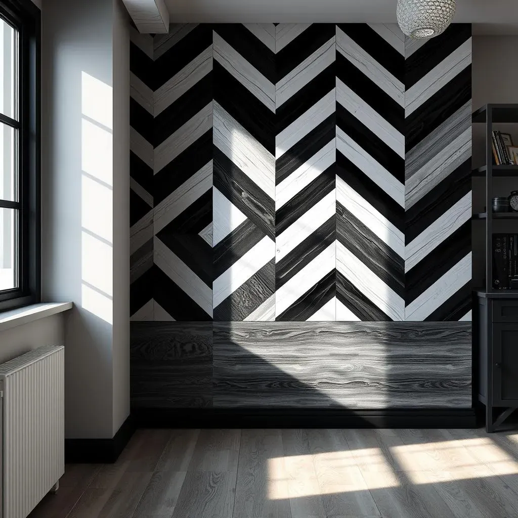 Creative Black and White Accent Wall Designs