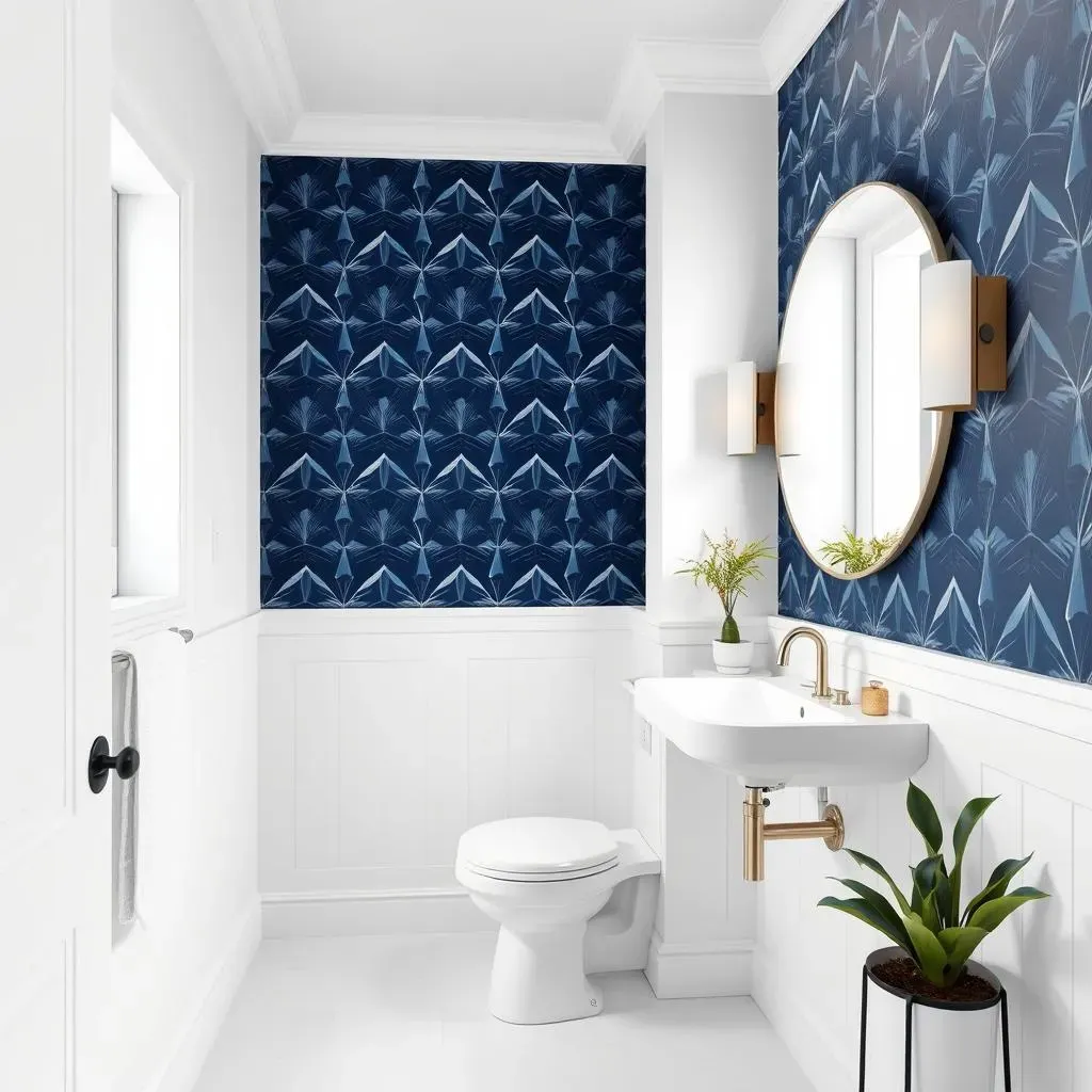 Creative Half Bath Accent Wall Ideas