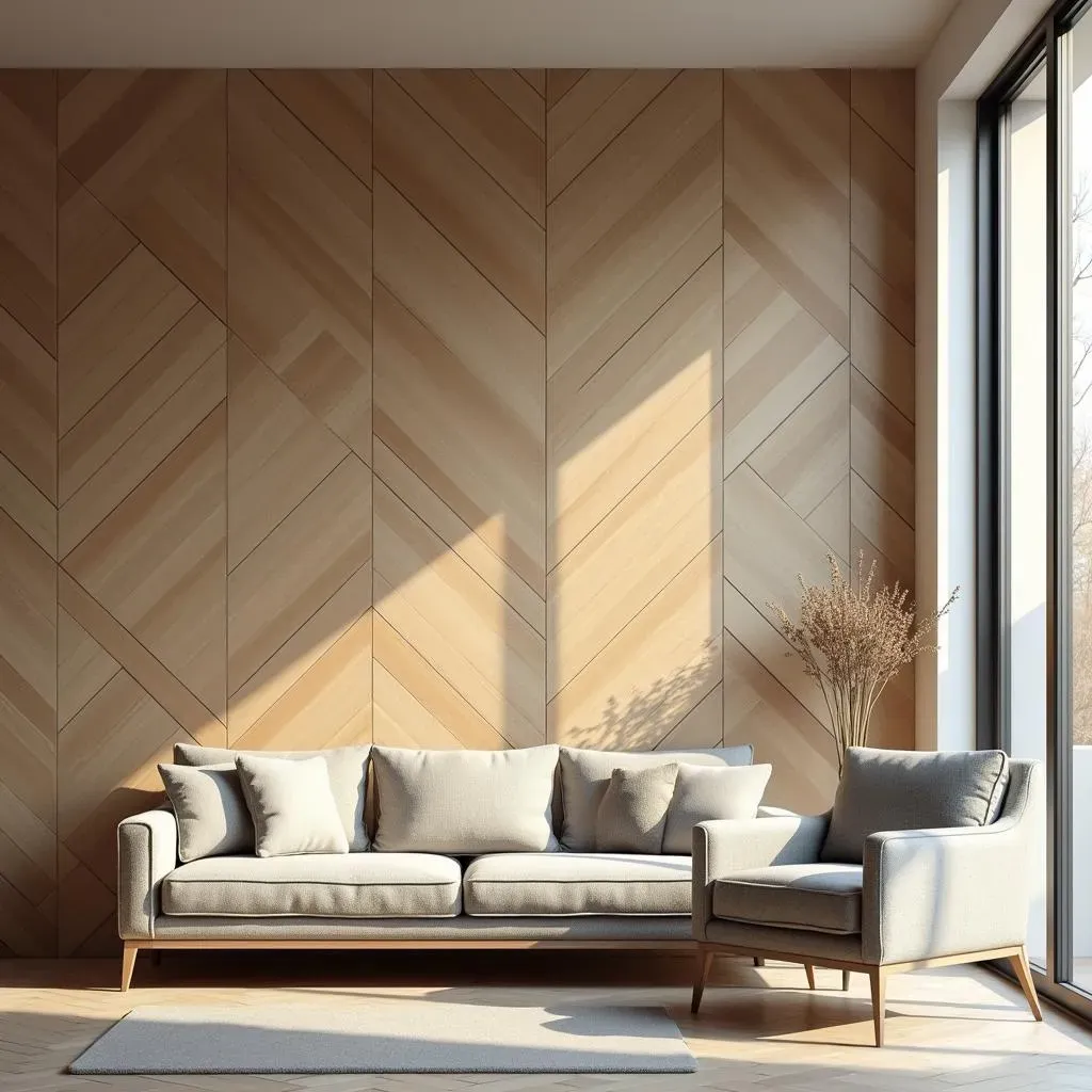 Creative Living Room Accent Wall Designs with Wood