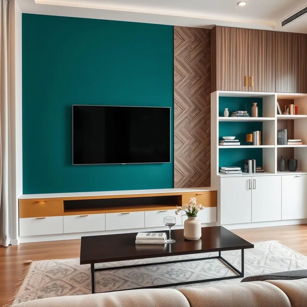 Creative Living Room Accent Wall Ideas with TV Placement