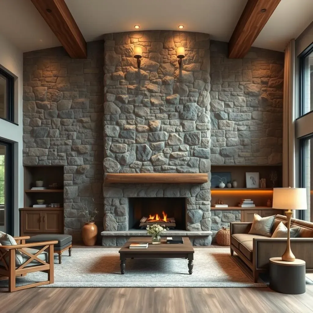 Creative Material Ideas for Your Accent Fireplace Wall