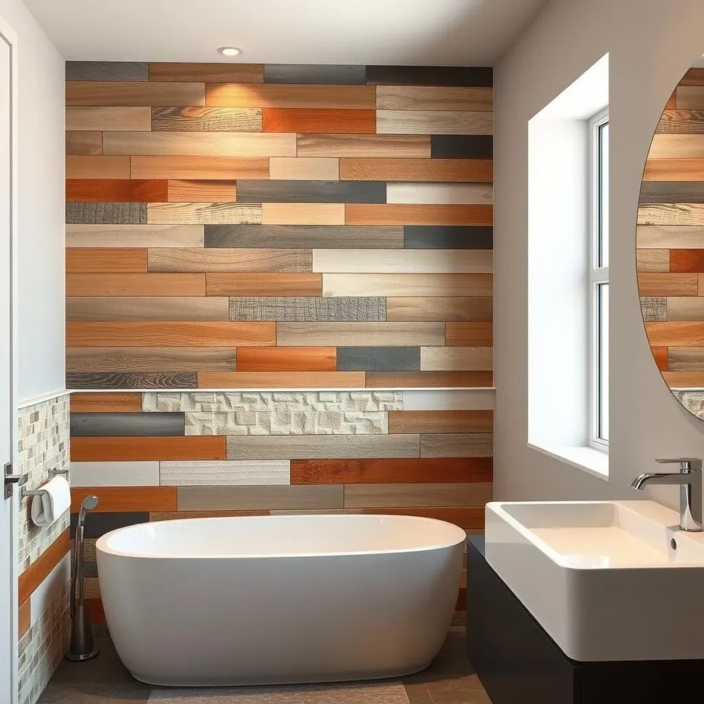 Creative Modern Accent Wall Materials for Bathrooms