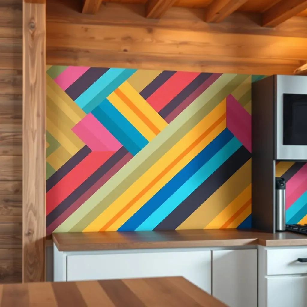 Creative Patterns and Textures on Kitchen Accent Walls