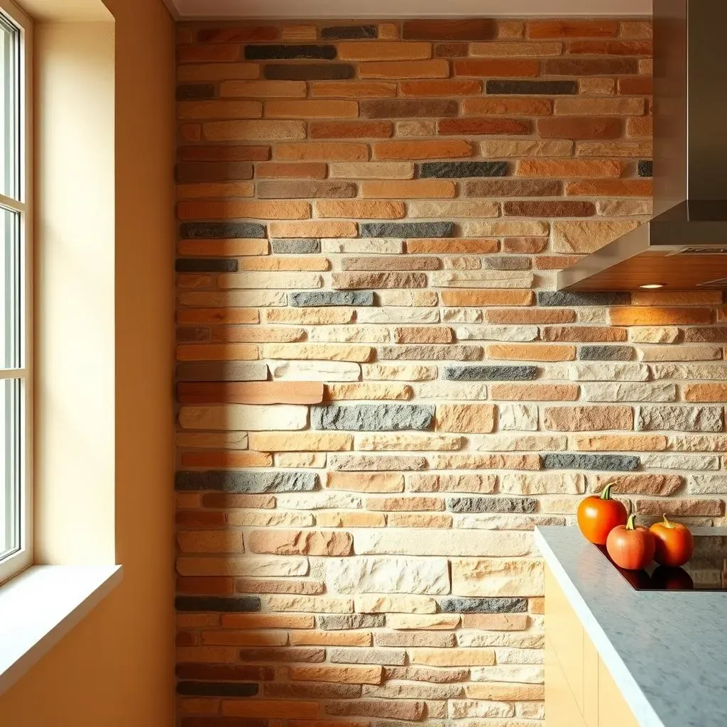 Creative Texture and Material Kitchen Accent Wall Ideas