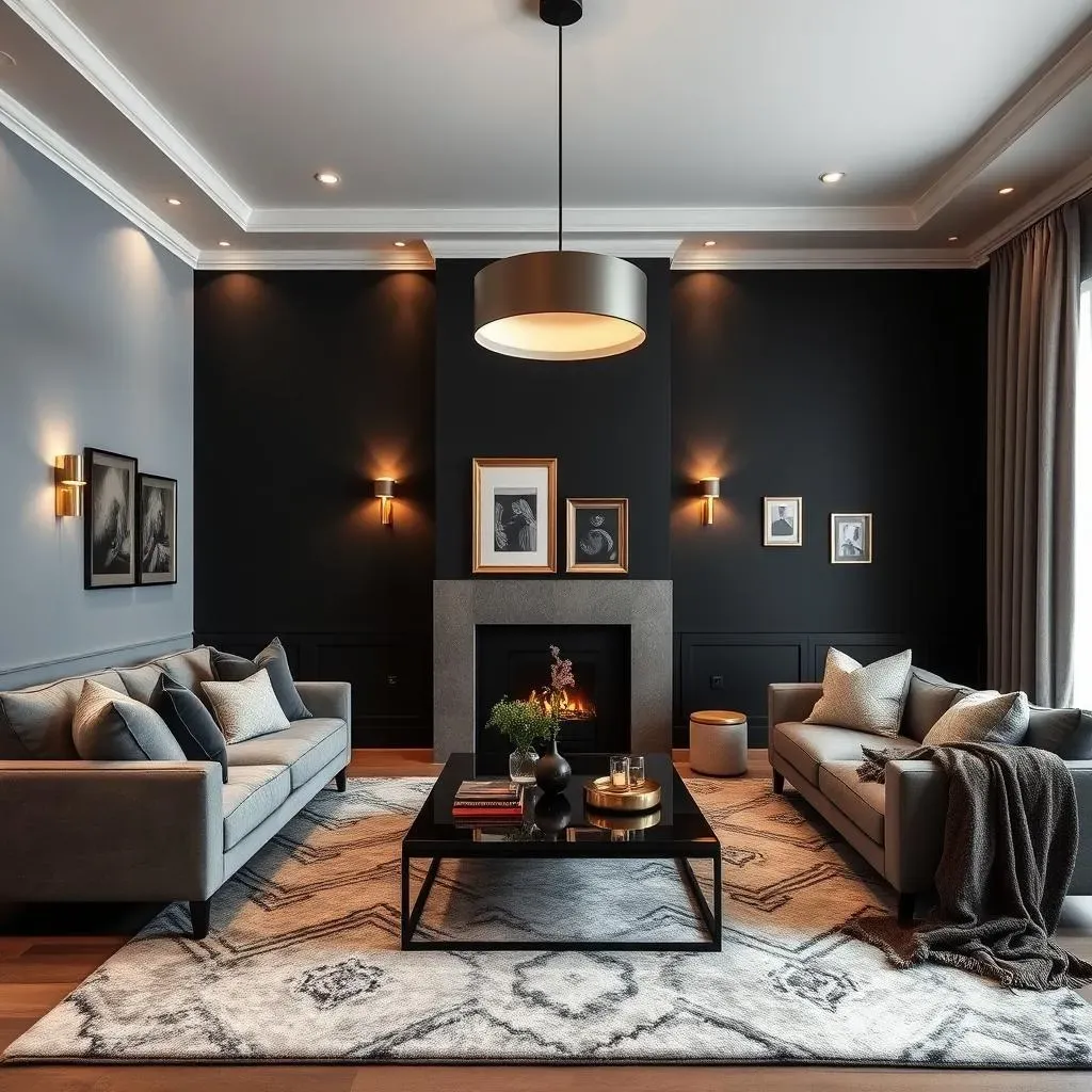 Design Inspiration: Black Accent Walls with Lighting in Different Rooms