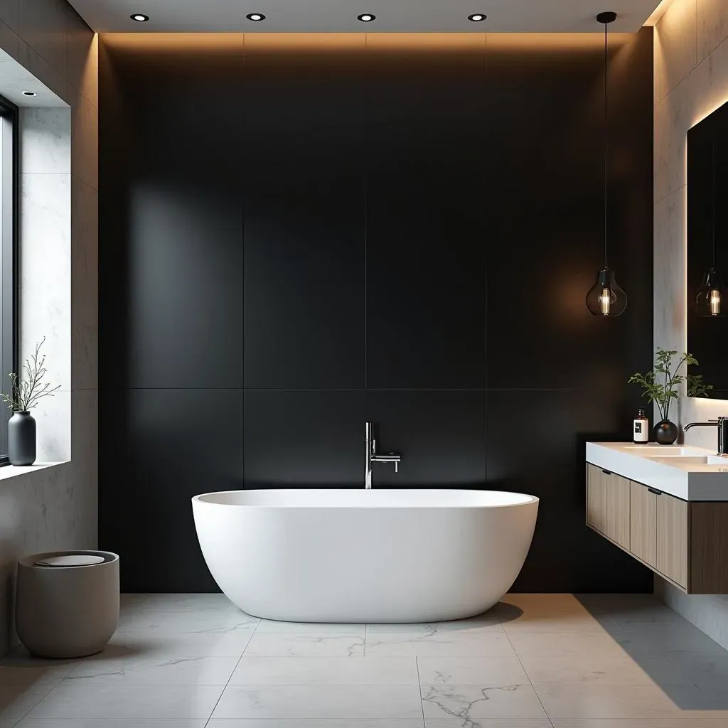 Designing Your Black Accent Wall Bathroom