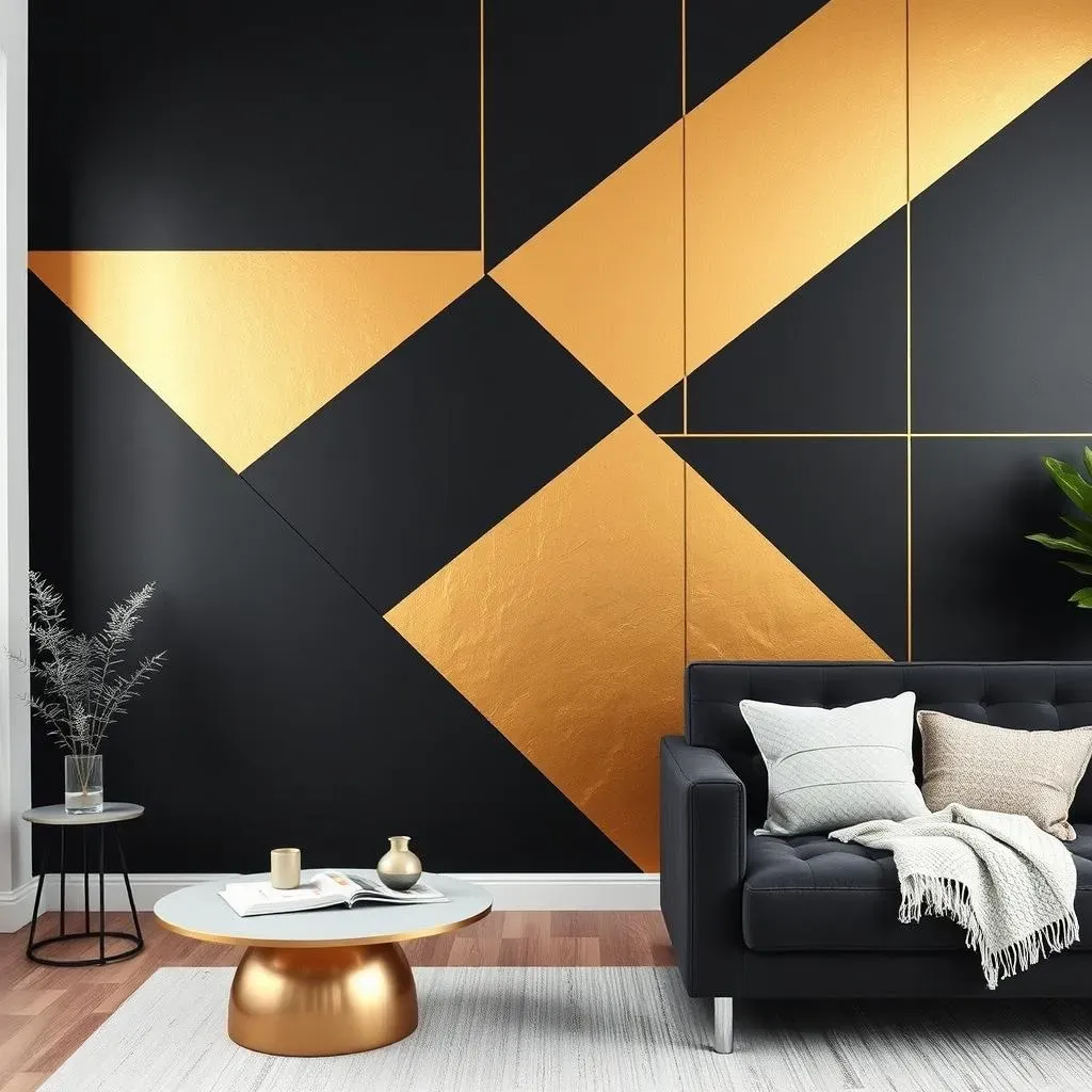 DIY Black and Gold Accent Wall Projects