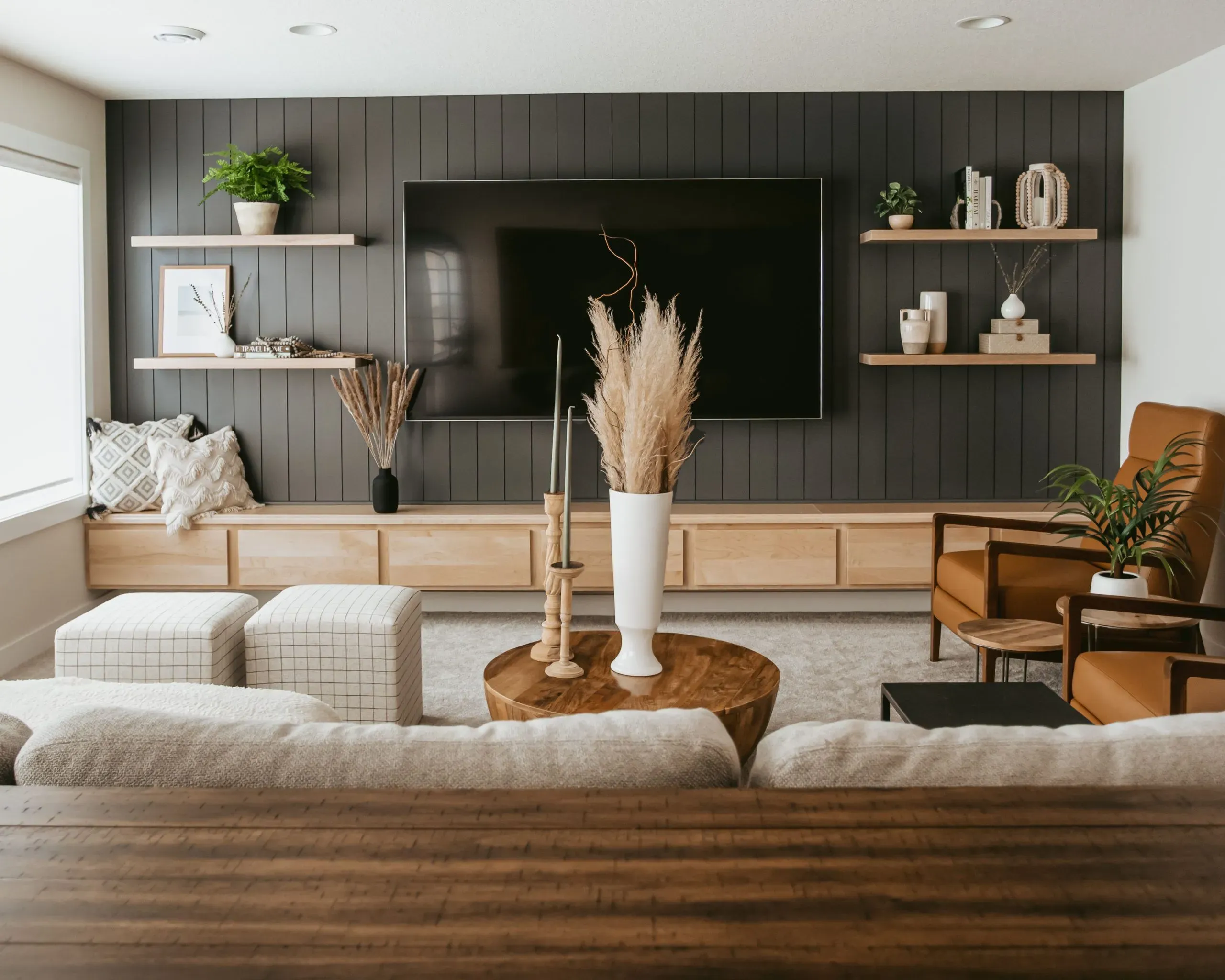 DIY or Hire Help? Building Your Living Room Wood Accent Wall