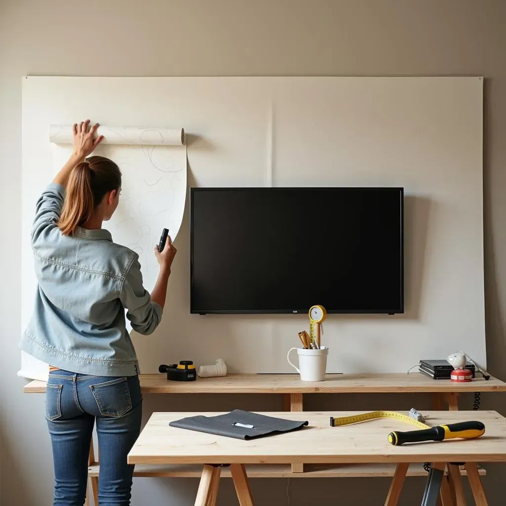 DIY Tips for Installing Wallpaper Behind Your TV