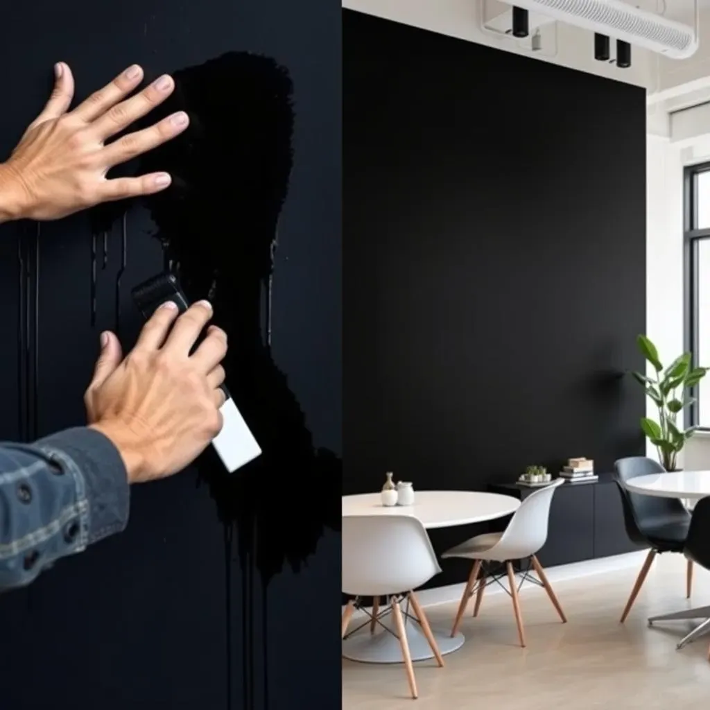 DIY vs. Hiring a Pro: Creating Your Black Accent Wall in Office